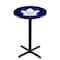 Holland Bar Stool Co 42" Blk Wrinkle Toronto Maple Leafs Pub Table L211B4228TorMpl - alternate 1